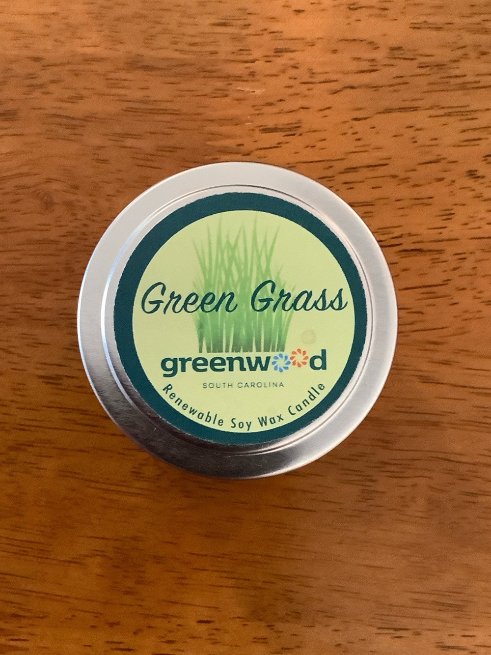 Green Grass Scented Tin Candle by Seminole Candle Co